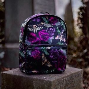 Killstar Gothic Rose Velour Backpack